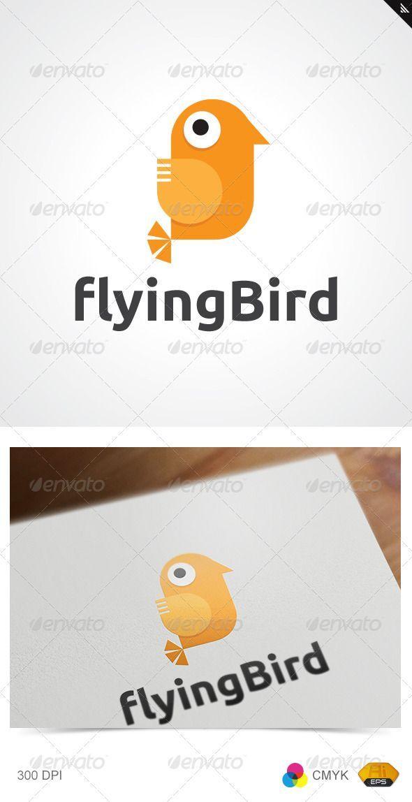 Orange Flying Bird Logo - Pin by LogoLoad on Animal Logos | Bird logos, Animal logo, Logos