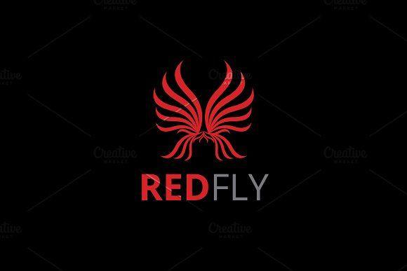Red Fly Logo - Red Fly Logo Logo Templates Creative Market