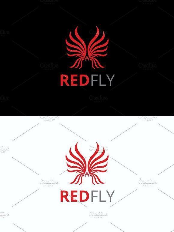Red Fly Logo - Red Fly Logo. Butterfly Design. Fly logo, Butterfly