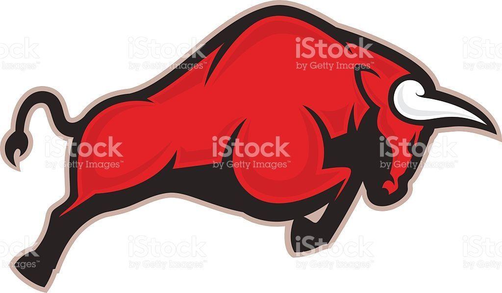 Charging Bull Logo - Clipart picture of a charging bull cartoon mascot logo character