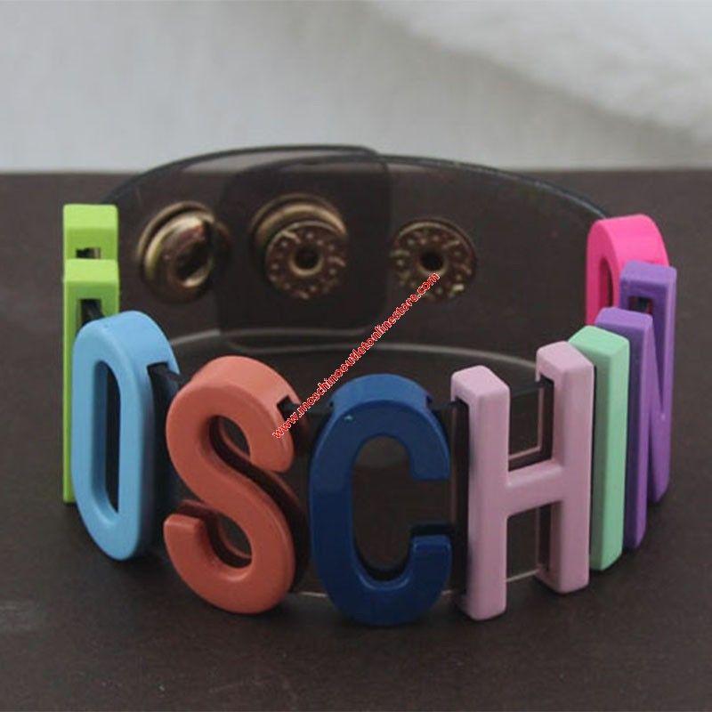 Moschino Rainbow Logo - Moschino Rainbow Logo Women Transparent Bracelets