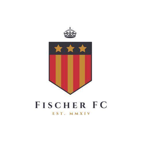 Red Soccer Logo - Modern Flag and Crown Soccer Logo