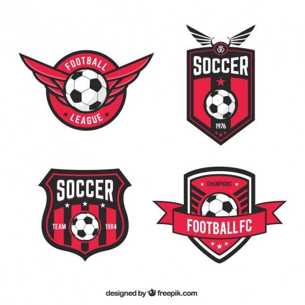 Red Soccer Logo - Football league badges Vector