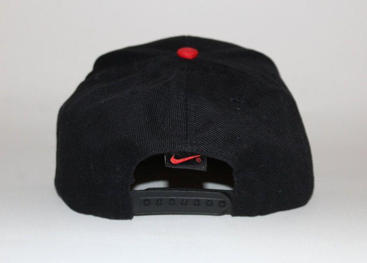 Black Red Swoosh Logo - Vintage Nike Black Red Logo Hat — Roots