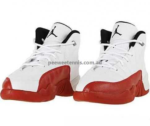 Black Red Swoosh Logo - Air Jordan Basketball Black Red White Stitching Sneakers Xii 12