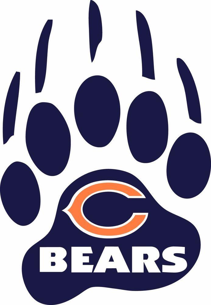 The Bear Paw Logo - Chicago #Bears Paw Logo Window Wall Decal Vinyl Car Sticker Any ...