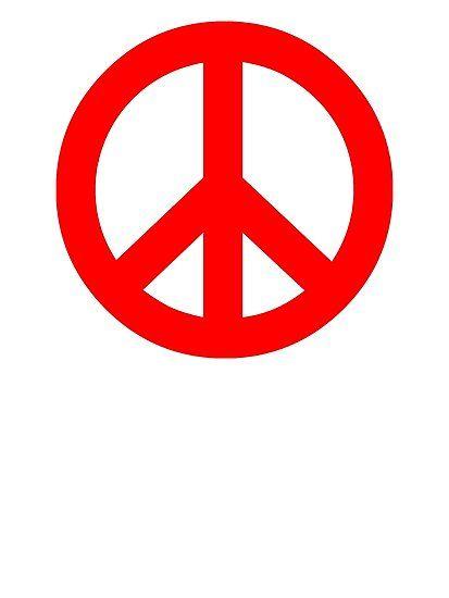Red Peace Sign Logo - ‘Red Peace Sign Symbol’ Photographic Print by popculture