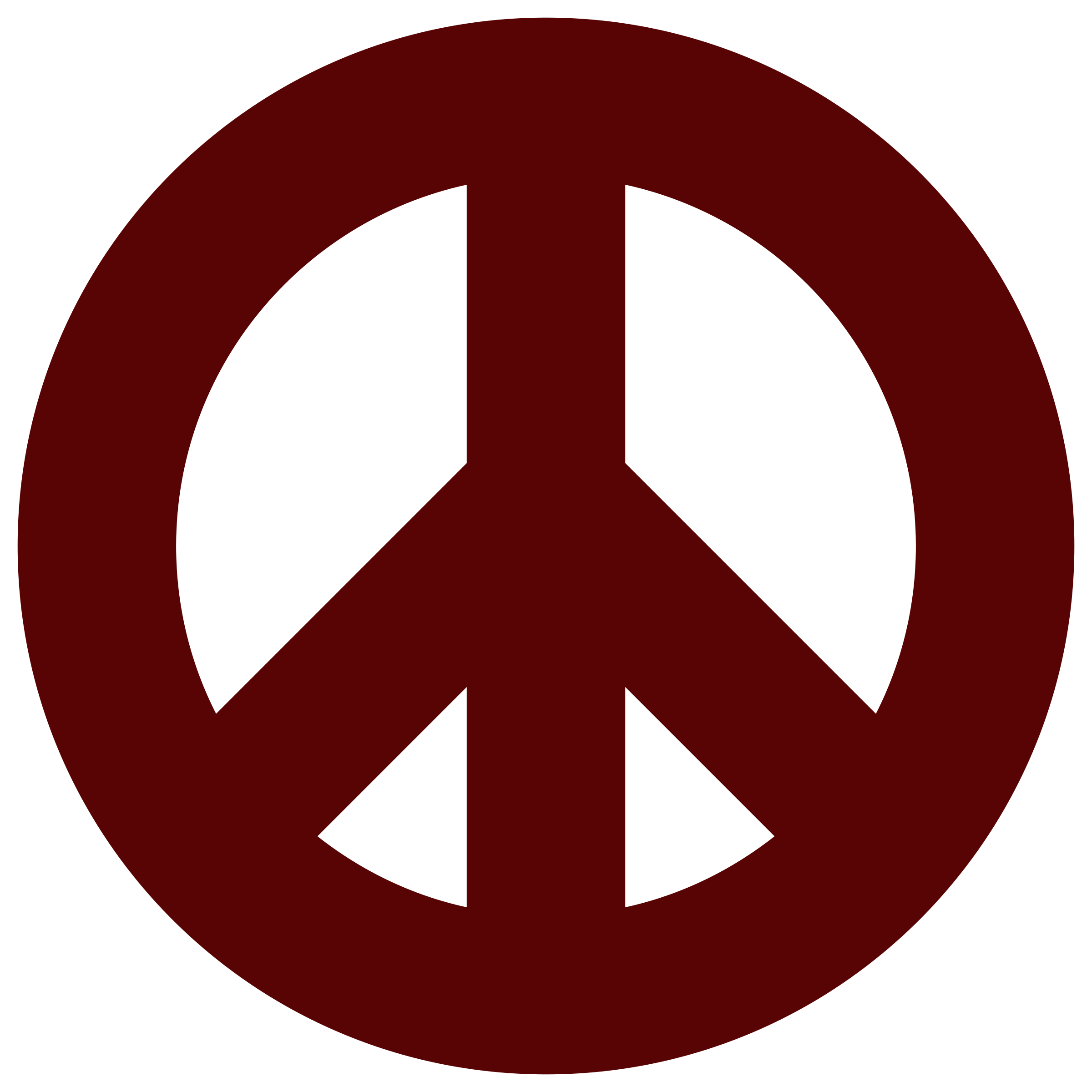 Red Peace Sign Logo - Clipart - Peace Sign