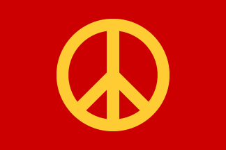 Red Peace Sign Logo - Peace Sign Flag (Campaign for Nuclear Disarmament)