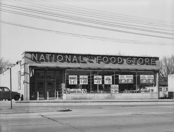 National Tea Grocery Stores Logo - National Tea Company Food Store | Photograph | Wisconsin Historical ...