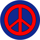Red Peace Sign Logo - Simple Plain Peace Signs