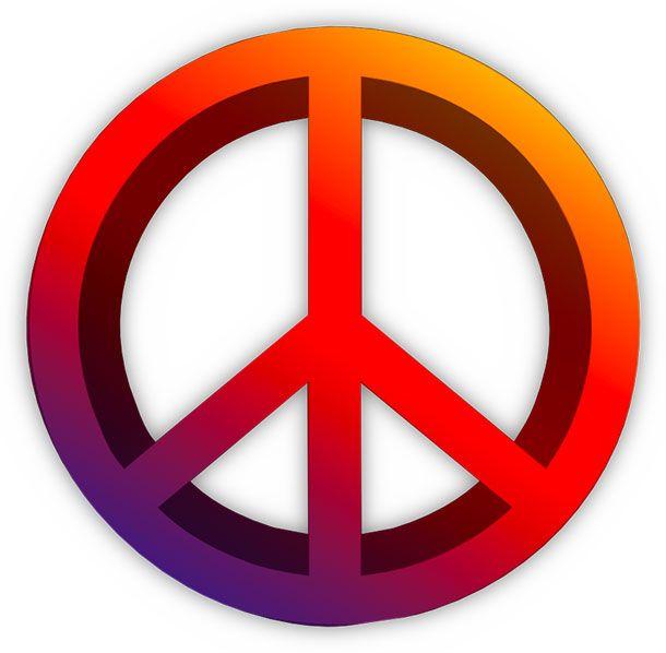 Red Peace Sign Logo - LogoDix