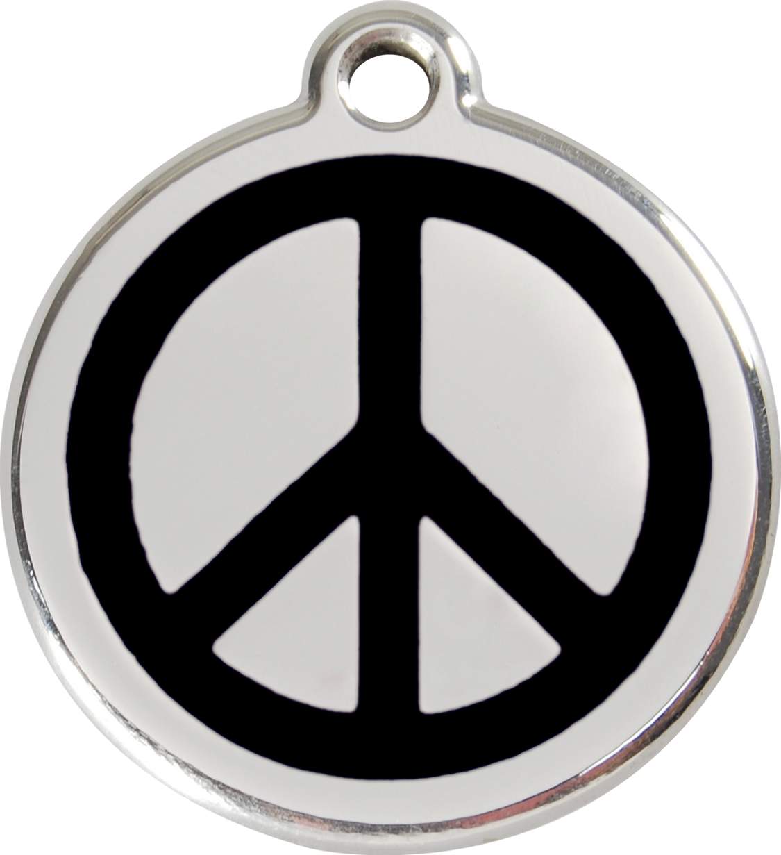 Red Peace Sign Logo - Red Dingo Dog ID Tag Peace Sign Small