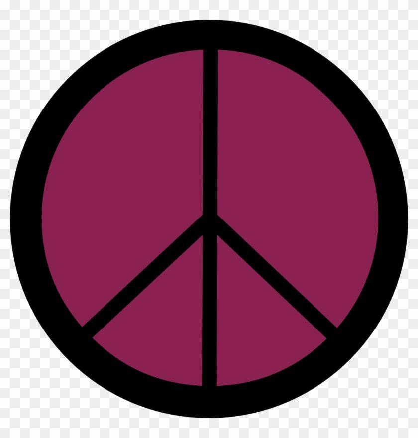 Red Peace Sign Logo - Retro Groovy Peace Symbol Sign Cnd Logo Violet Red - Make Love Not ...