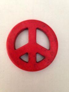 Red Peace Sign Logo - Details about 1 35mm Red Peace Sign Pendant/Bead 4mm Thick L@@K SALE
