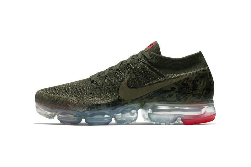 Digital Camo Nike Logo - Nike Air VaporMax Olive Green 