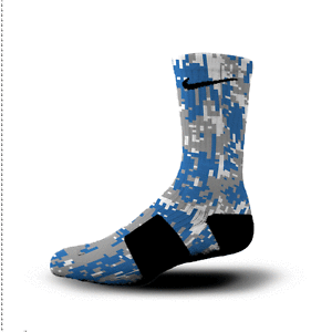 Digital Camo Nike Logo - Custom Nike Elite Socks All Sizes KENTUCKY DIGITAL CAMO | eBay