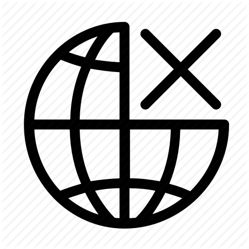Cross with White Globe Logo - Cancel, cross, delete, globe, remove, world icon
