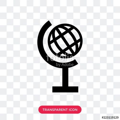 Cross with White Globe Logo - Globe vector icon isolated on transparent background, Globe logo ...