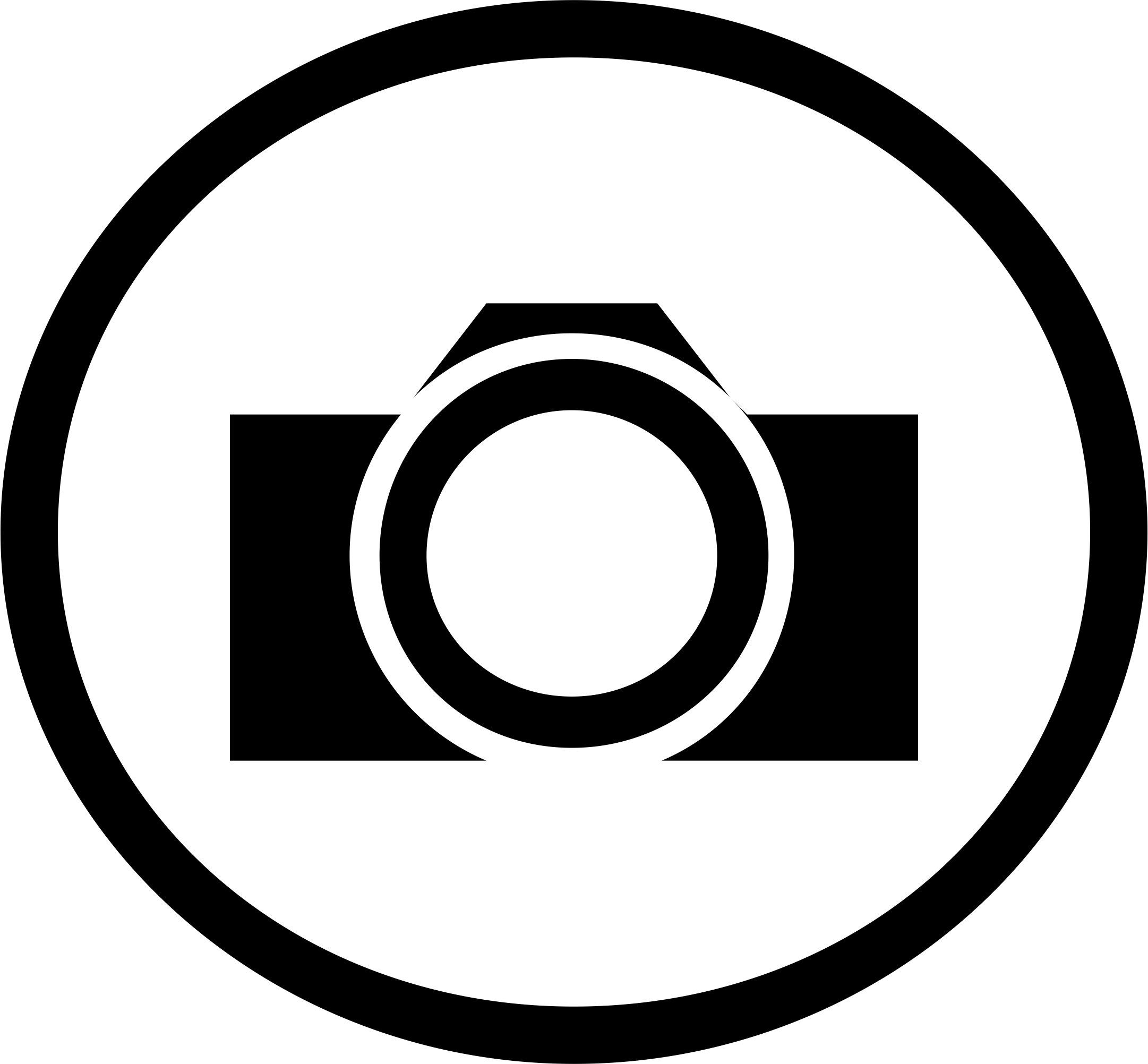 Black White Circle in Circle Logo - Png Camera Logo Transparent PNG Logos
