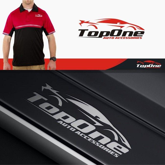 Automotive Accessories Logo - A power packed performance logo for Top One Auto Accessories. Logo