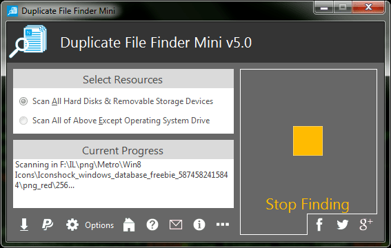 Red F Software Program Logo - DuplicateFileFinderMini Free Duplicate File Finder Cleaner