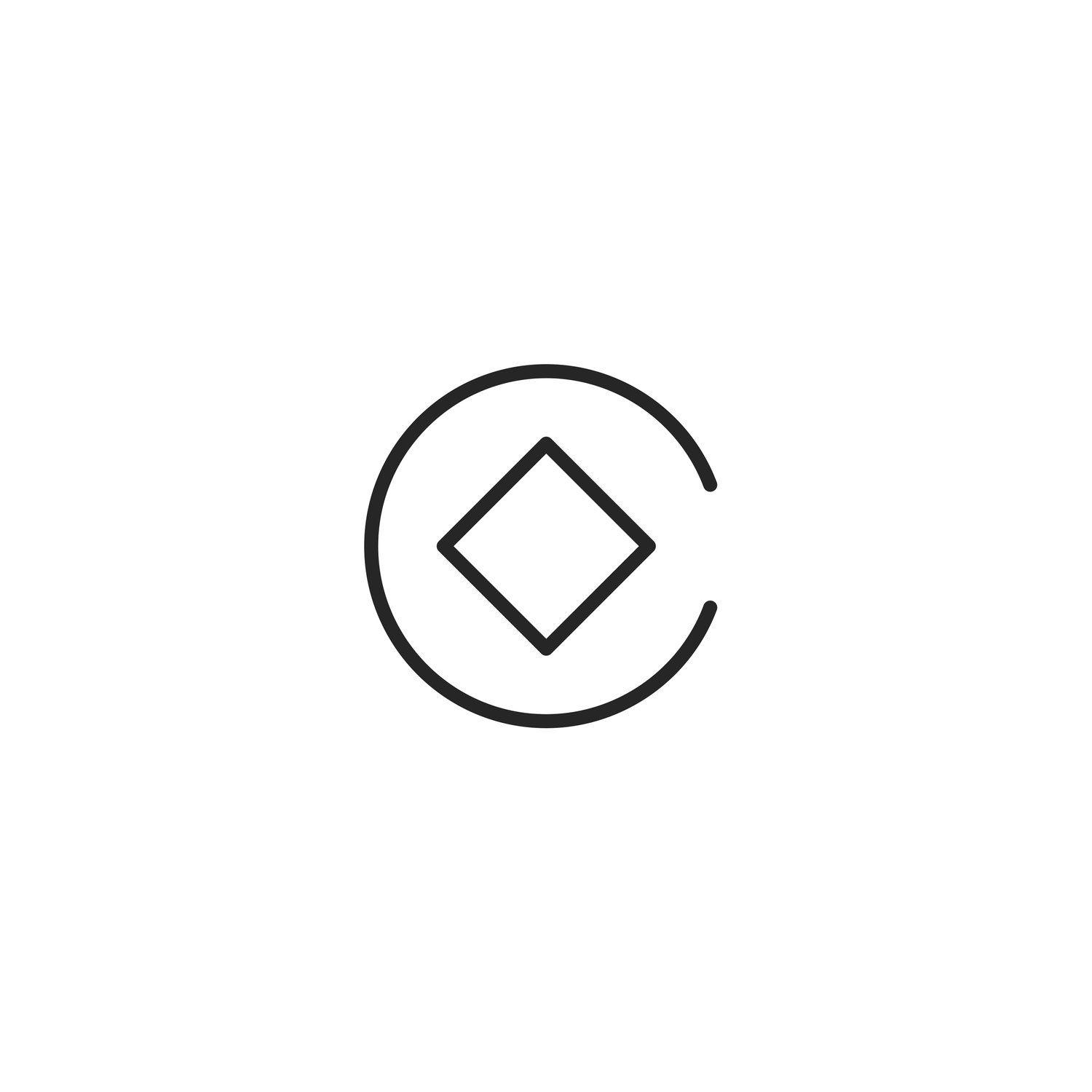 Black White Circle in Circle Logo - Squarespace Circle