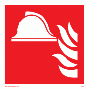 Flame On Red Rectangle Logo - Fire point symbol from Safety Sign Supplies