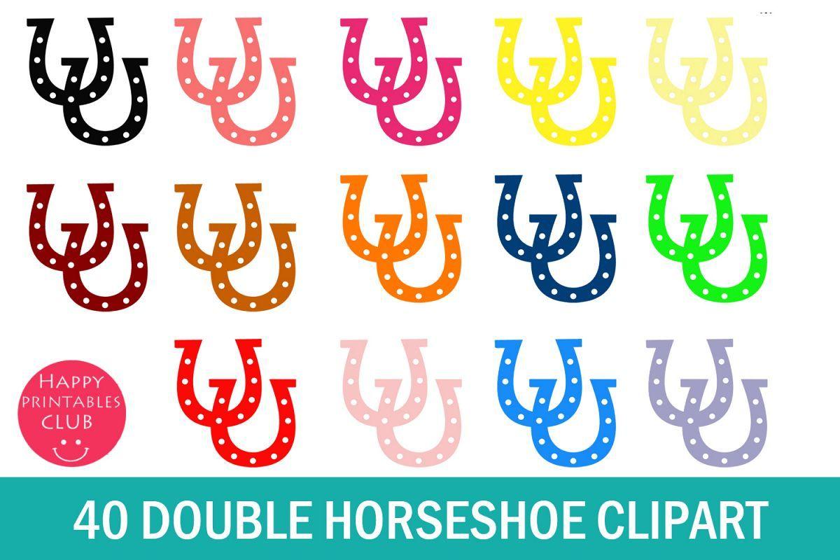 Double Horseshoe Logo - 40 Double Horseshoe Clipart- Horseshoe Clipart