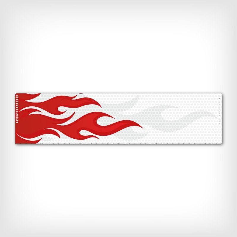 Flame On Red Rectangle Logo - Flame Red