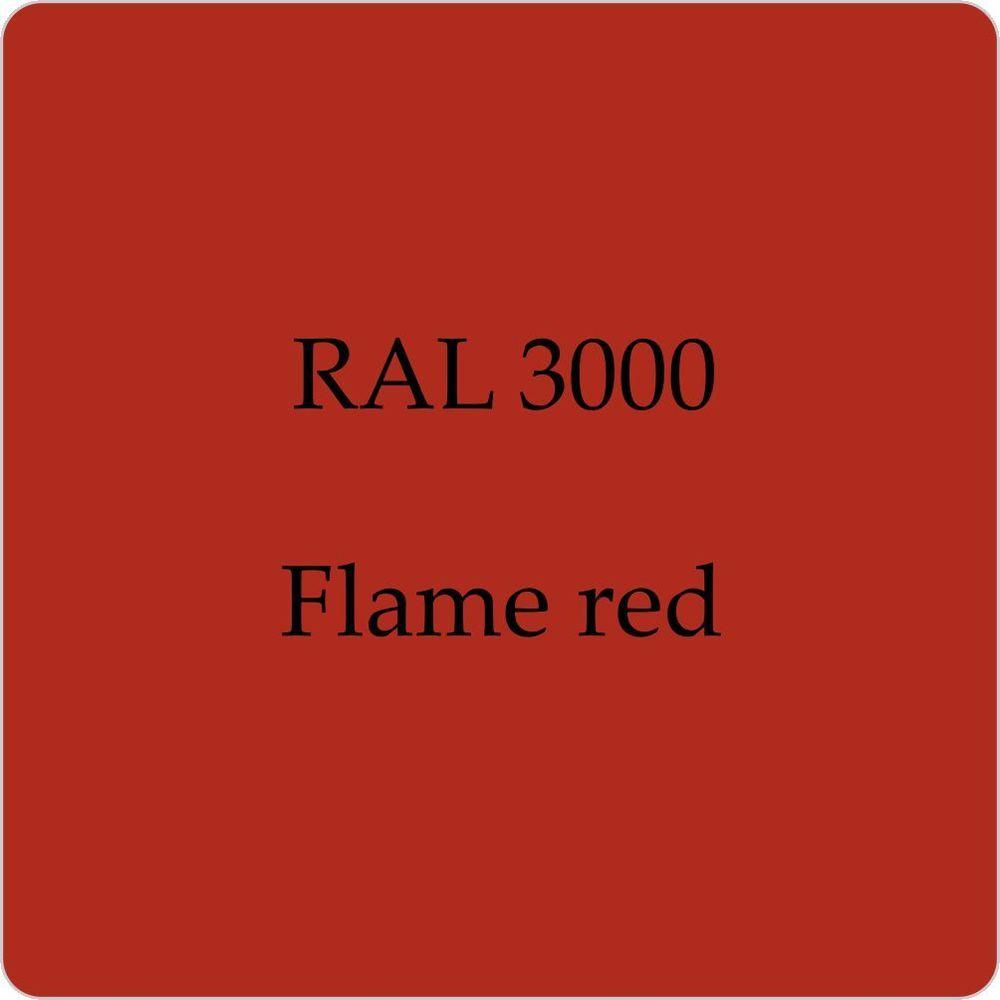 Flame On Red Rectangle Logo - RAL 3000 Cellulose Car Body Paint Flame Red 1L With Free Strainer
