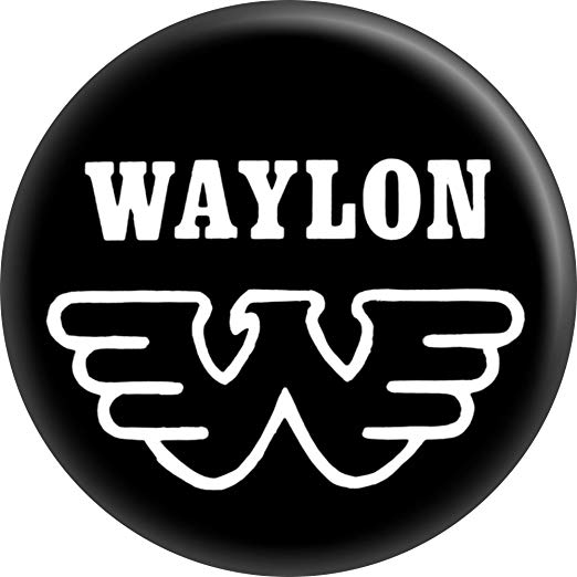 Waylon Jennings Logo - Waylon Jennings Logo Round Button: Clothing