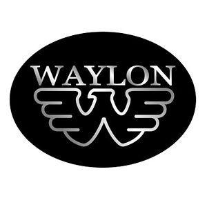 Waylon Jennings Logo - Waylon Jennings silver on black Vinyl Sticker real country music