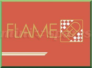 Flame On Red Rectangle Logo - MSSK2209 mini flame red decal set