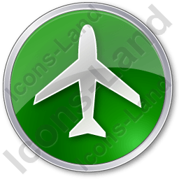 Green Circle and Airplane Logo - Airport Circle Green Icon, PNG ICO Icon, 256x 128x 64x64