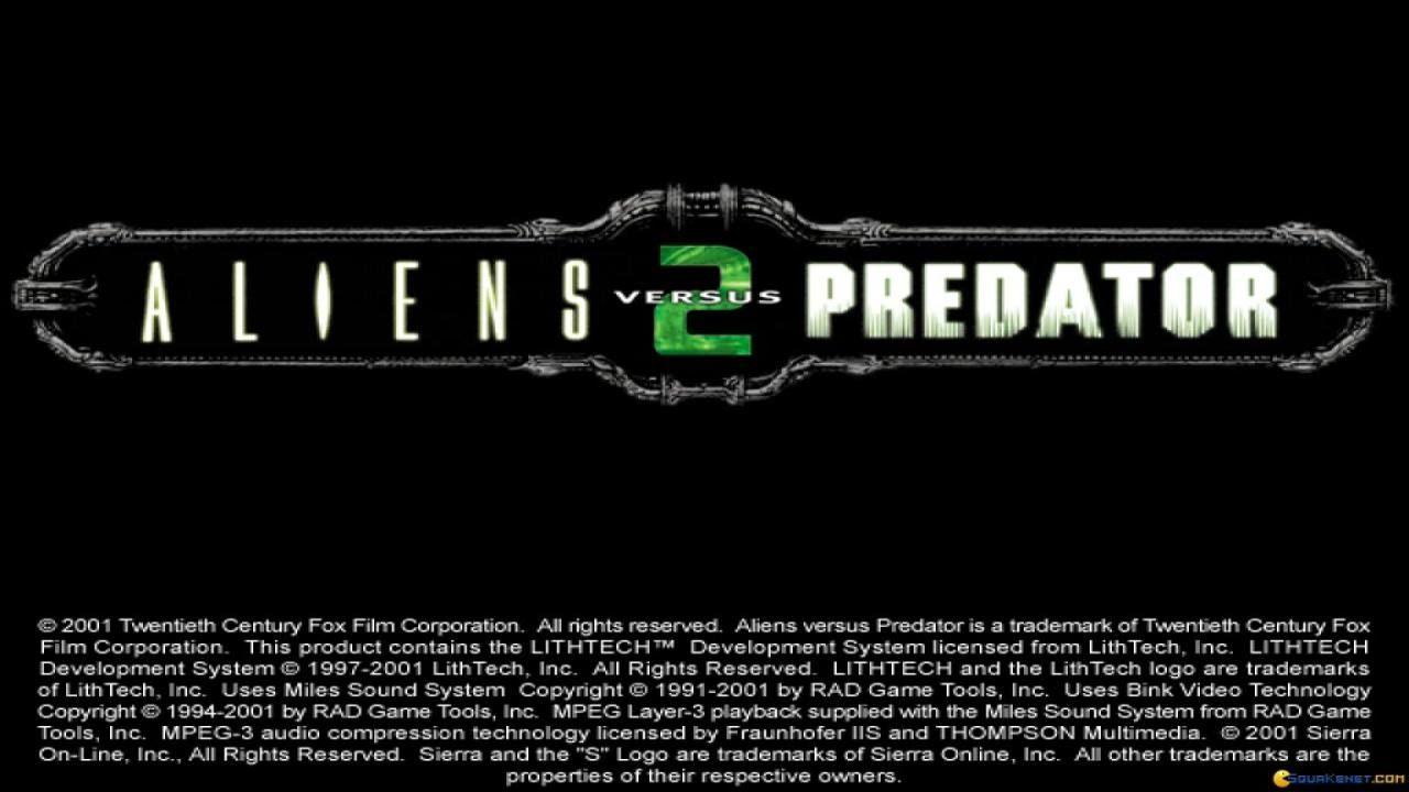 Aliens 2 Logo - Aliens vs Predator 2 gameplay (PC Game, 2001)