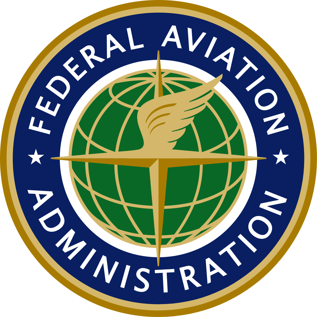 Green Circle and Airplane Logo - Federal Aviation Administration