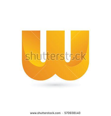 Orange W Logo - gold 3d initial letter w typography logo design for brand and ...