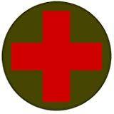 Medic Cross Logo - Amazon.com: ROUND Combat Medic Cross Logo Sticker (red cross army ...