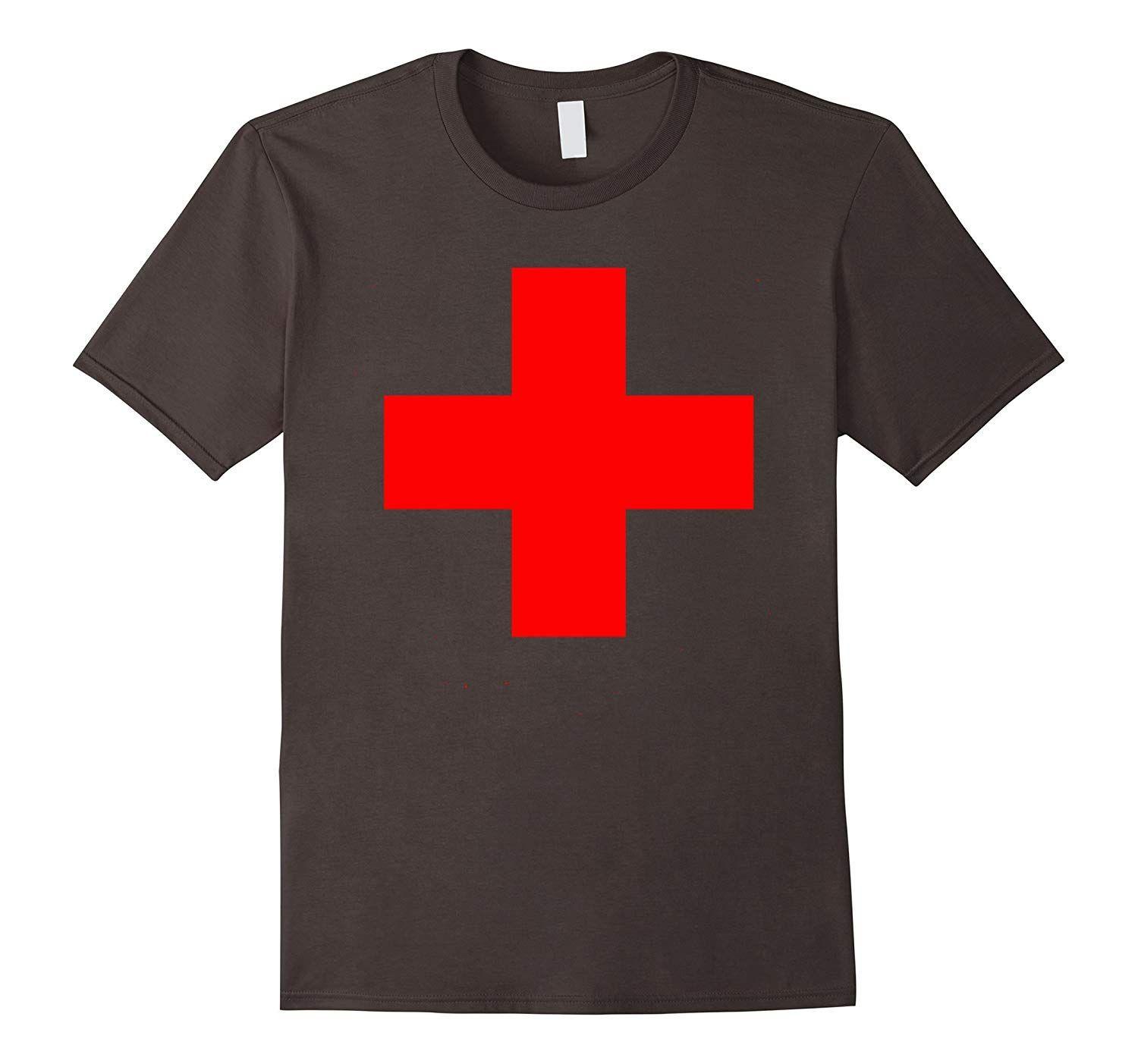 Medic Cross Logo - Large Medical Cross Emblem T-Shirt Medic Nurse MD EMT ER ED-ANZ ...