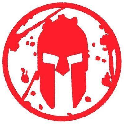 Spartan Trifecta Logo - Spartan race decal 5 Red Sprint sticker spartanrace helmet super