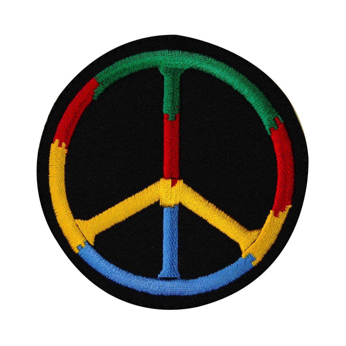 Hippie Peace Sign Logo - Amazon.com : Hippie Peace Symbol Sign Logo Embroidered Iron On Patch