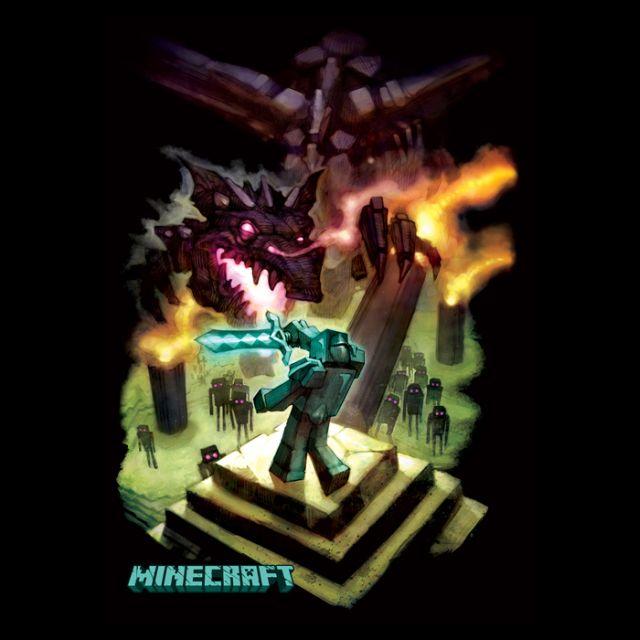 Epic Minecraft Logo - Minecraft Enderdragon with Logo T-Shirt - The Shirt List