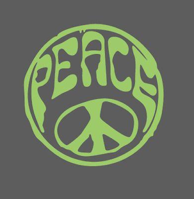 Hippie Peace Sign Logo - HIPPIE PEACE SIGN LOGO STICKER DECAL LOVE HIPPIE SYMBOL CAR Bumper