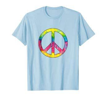 Hippie Peace Sign Logo - Amazon.com: Tie Dye Peace Sign T-Shirt/Hippie Tie Dye Christmas ...