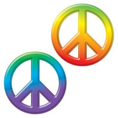 Hippie Peace Sign Logo - Hippie Party Decorations. Hippie Peace Sign Cut Out