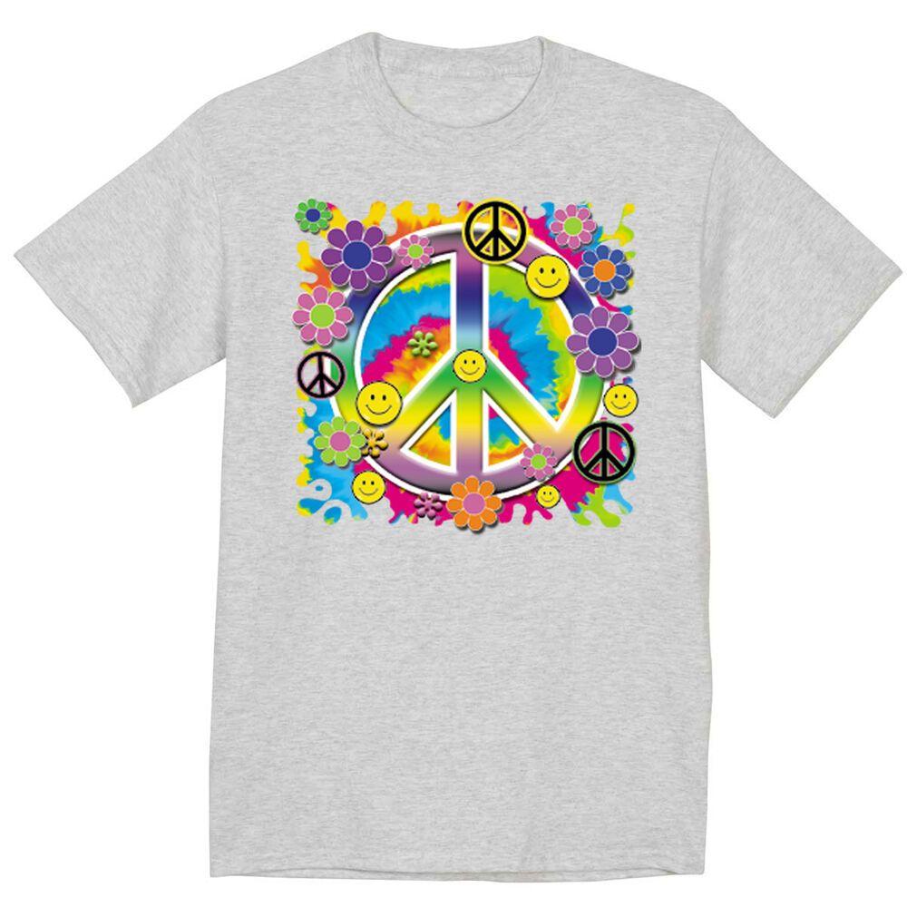 Hippie Peace Sign Logo - hippie peace sign design t-shirt men's peace symbol tee shirt for ...