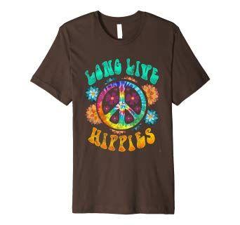 Hippie Peace Sign Logo - Amazon.com: Long Live Hippies Peace Sign Symbol Hippie Cool Tie Dye ...