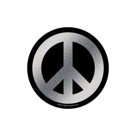 Hippie Peace Sign Logo - Black & Grey Hippie Peace Sign Bumper Sticker / Decal by Superheroes ...