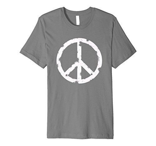 Hippie Peace Sign Logo - Distressed Hippie Peace Sign T-shirt Cool Vintage Hippy Tee – Men ...